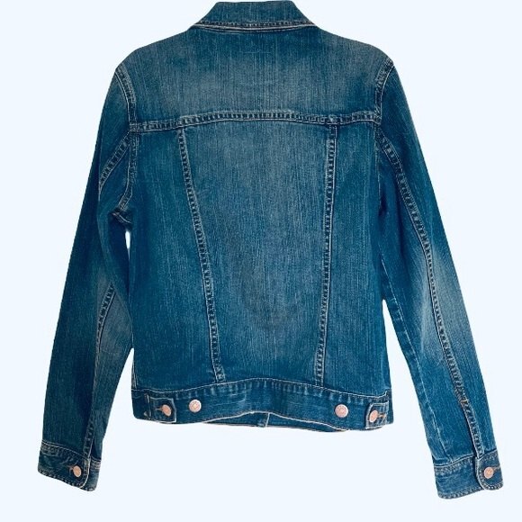 OLD NAVY Trucker Denim Jacket Button Down Blue Womens Medium - Picture 4 of 14